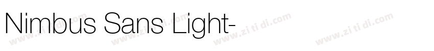 Nimbus Sans Light字体转换